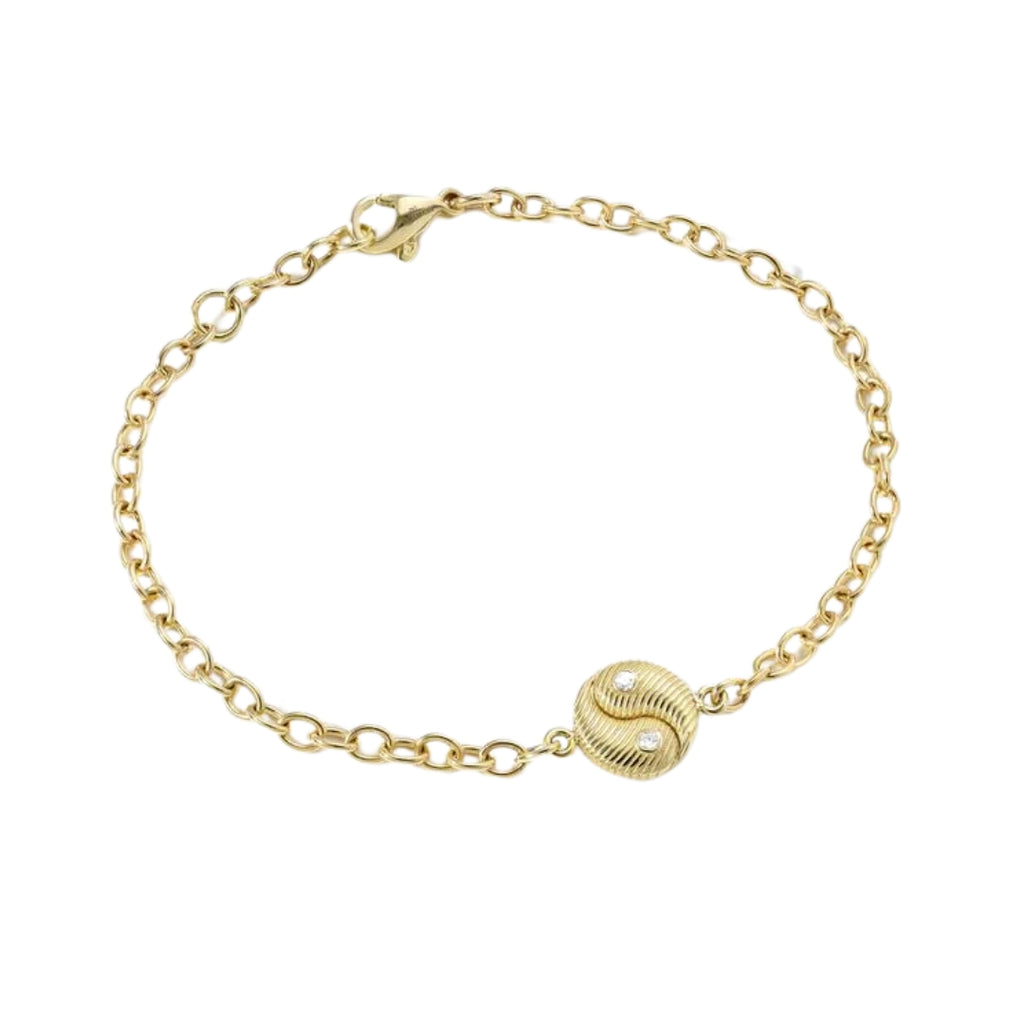 Mini Yin Yang Chain Link Bracelet