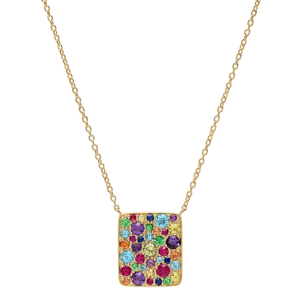 Multi Colored Cluster Necklace