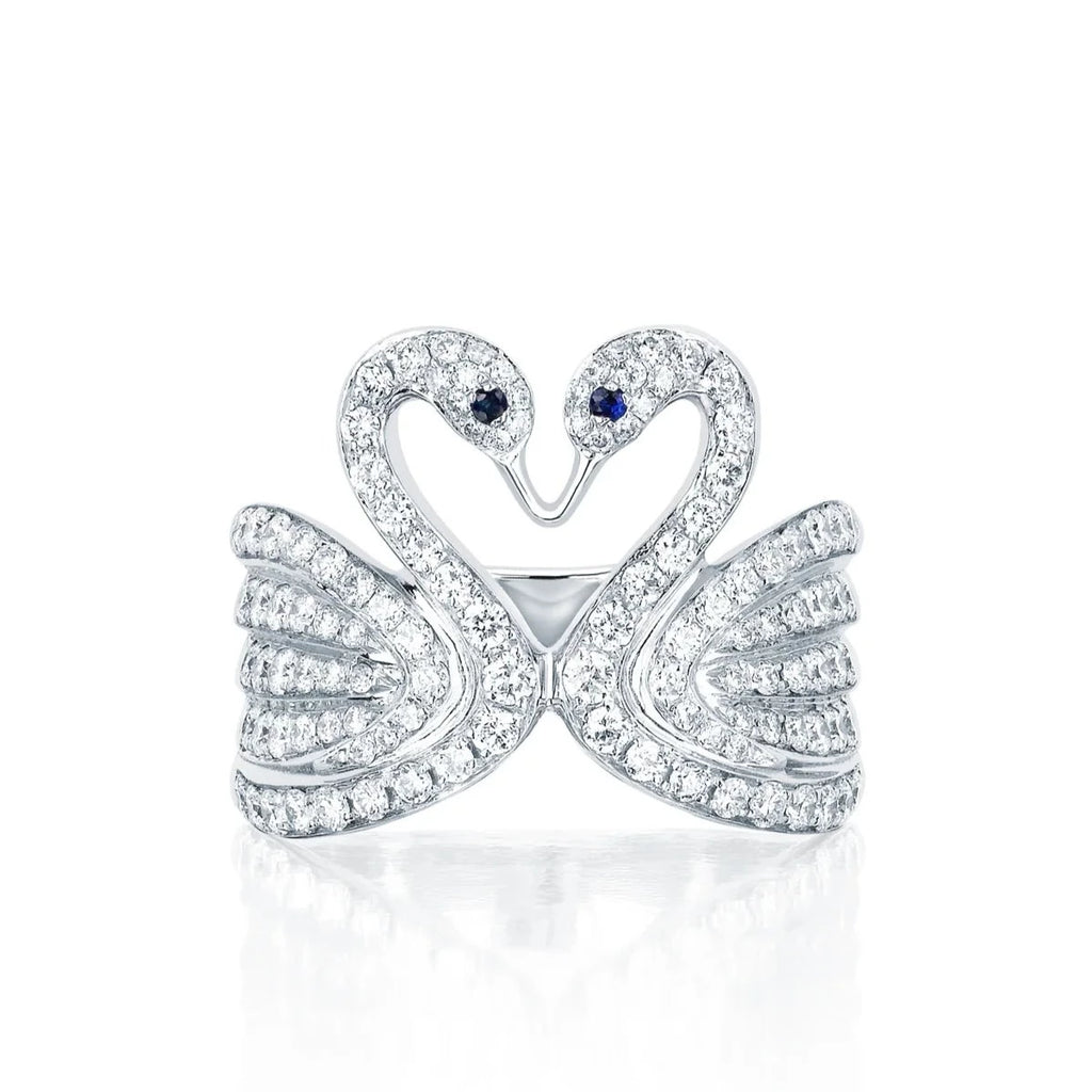 Diamond Swan Ring