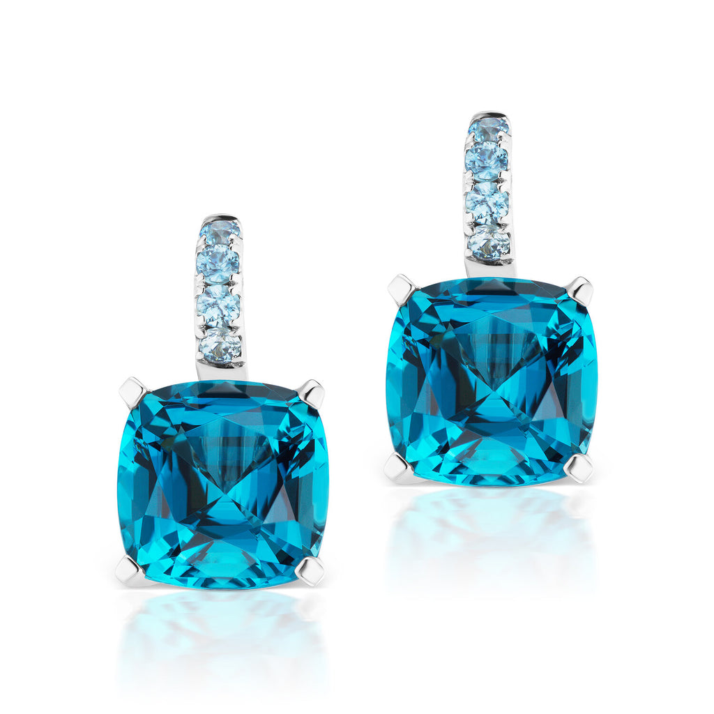 Cirque Color Candy Drop Earrings with London Blue Topaz and Blue Topaz