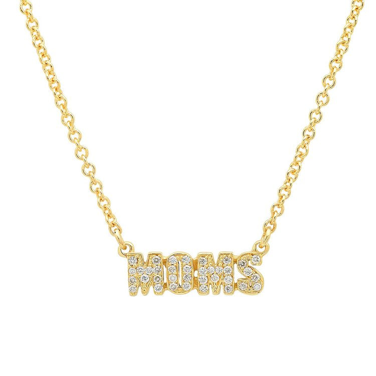 "Moms" Diamond Necklace