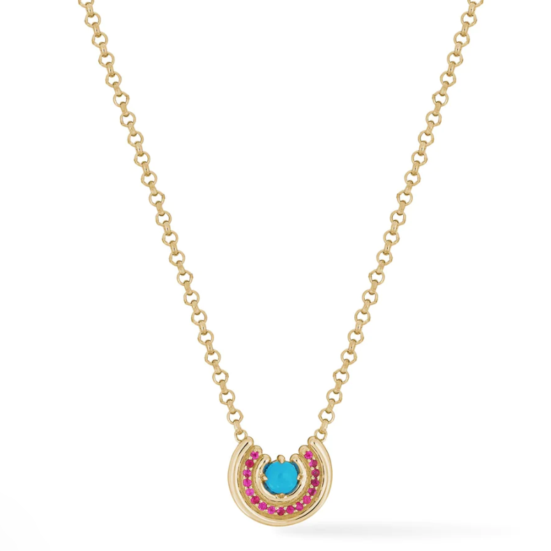 Revival Row Necklace Turquoise