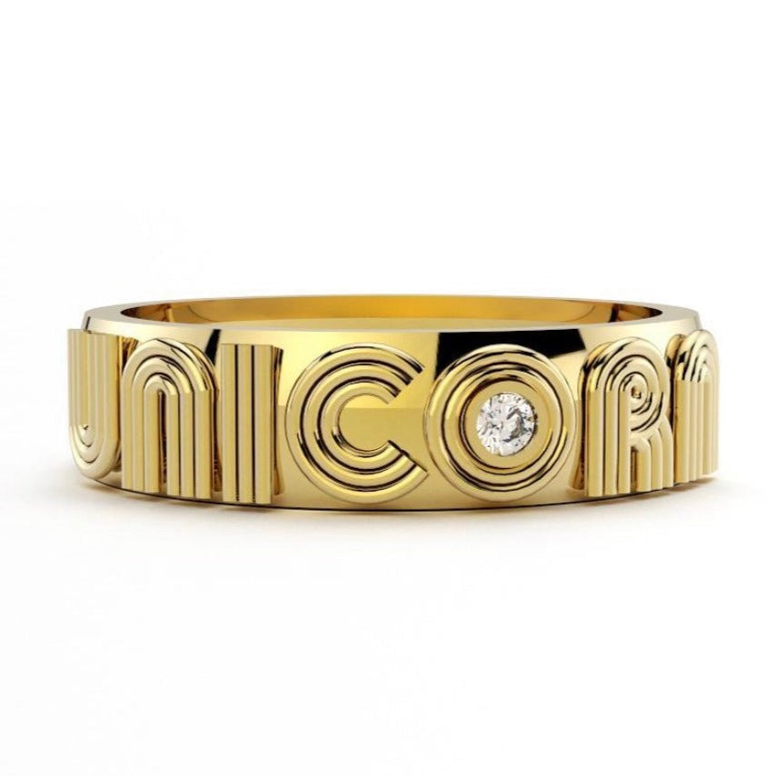 UNICORN Band in Gold