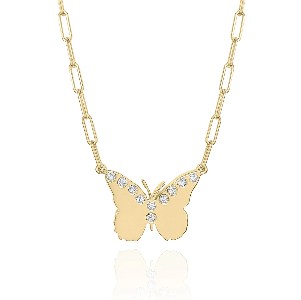 Evie Small Diamond Butterfly Necklace