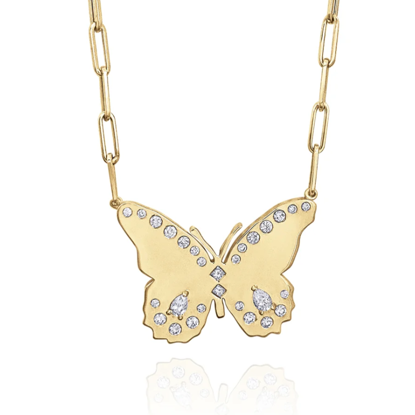 Jessica Large Diamond Butterfly Necklace