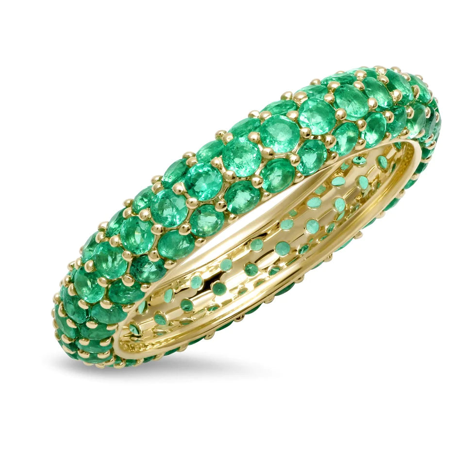 Emerald Domed Ring