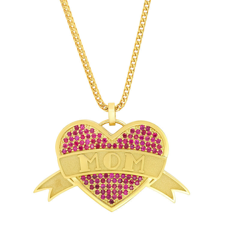 Ruby Mom Tattoo Necklace