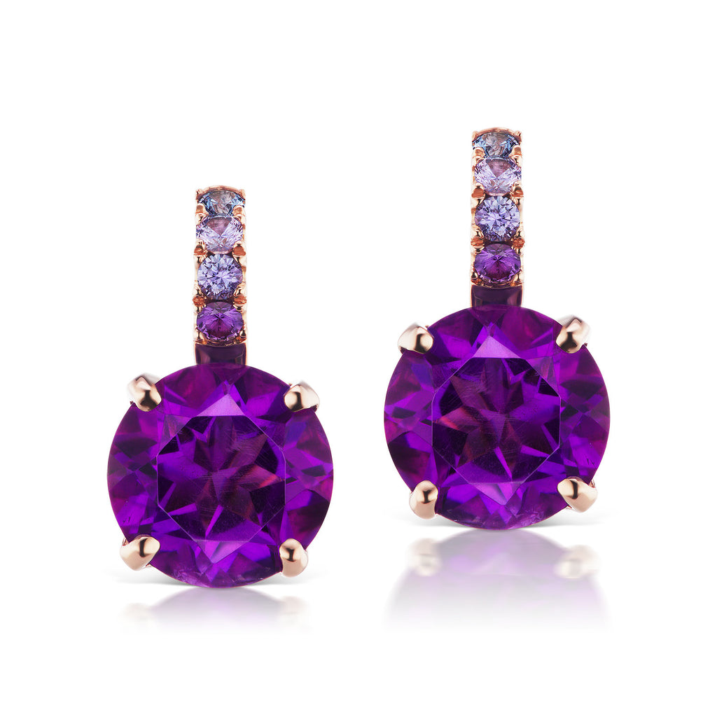 Cirque Color Candy Drop Earrings with Amethyst and Sapphire