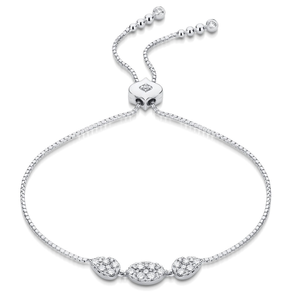 Reverie Marquis & Pear Diamond Bolo Bracelet