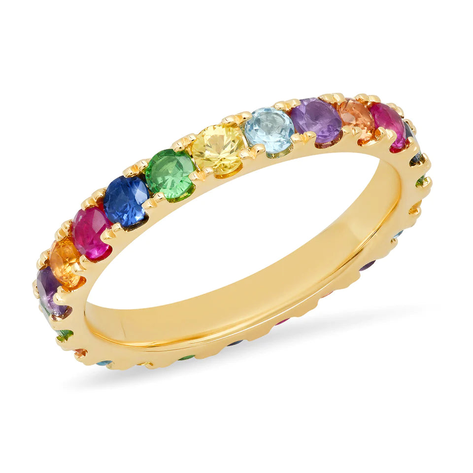 Large Multi Colored Eternity Band