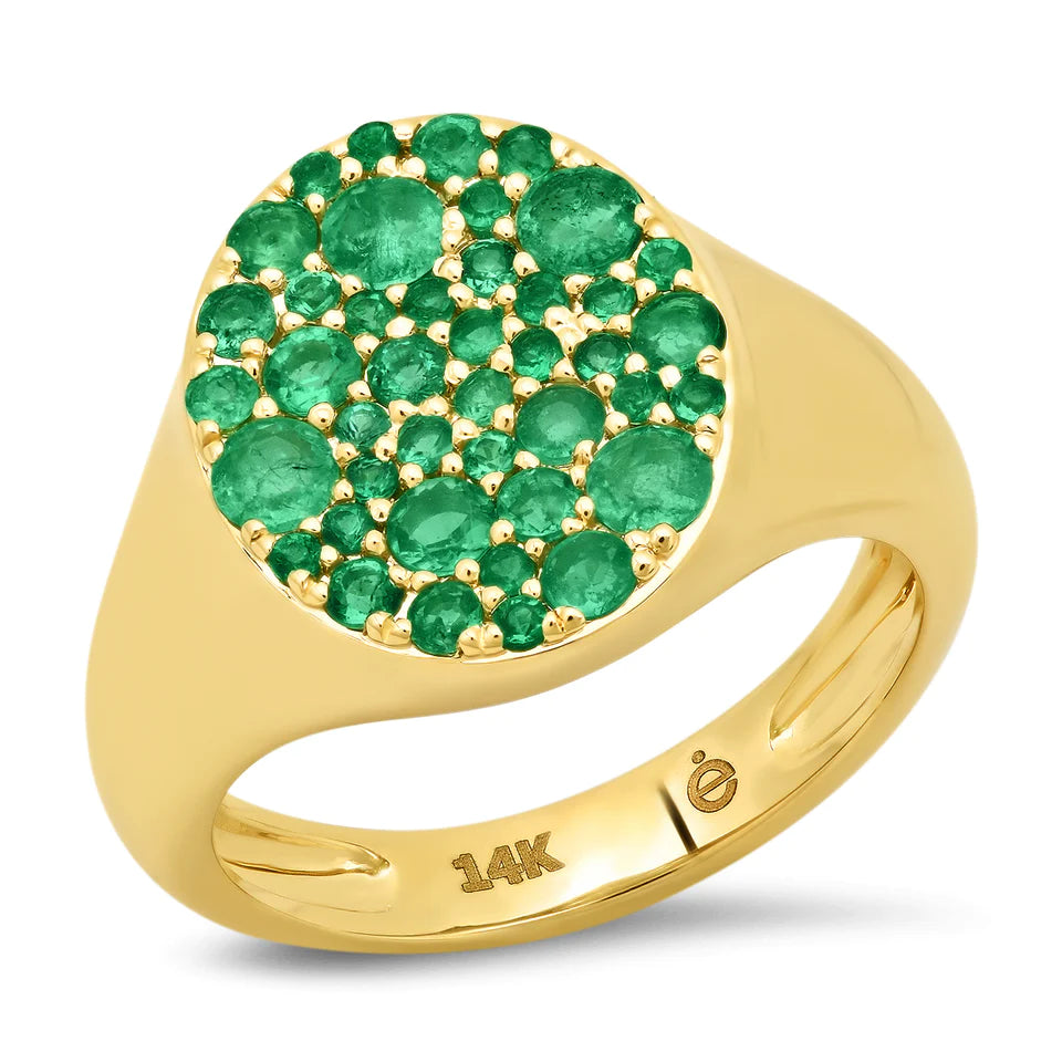 Emerald Signet Pinky Ring