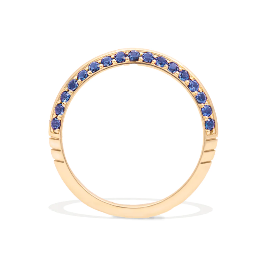 The Crew Knife Edge Stacking Ring - Sapphire
