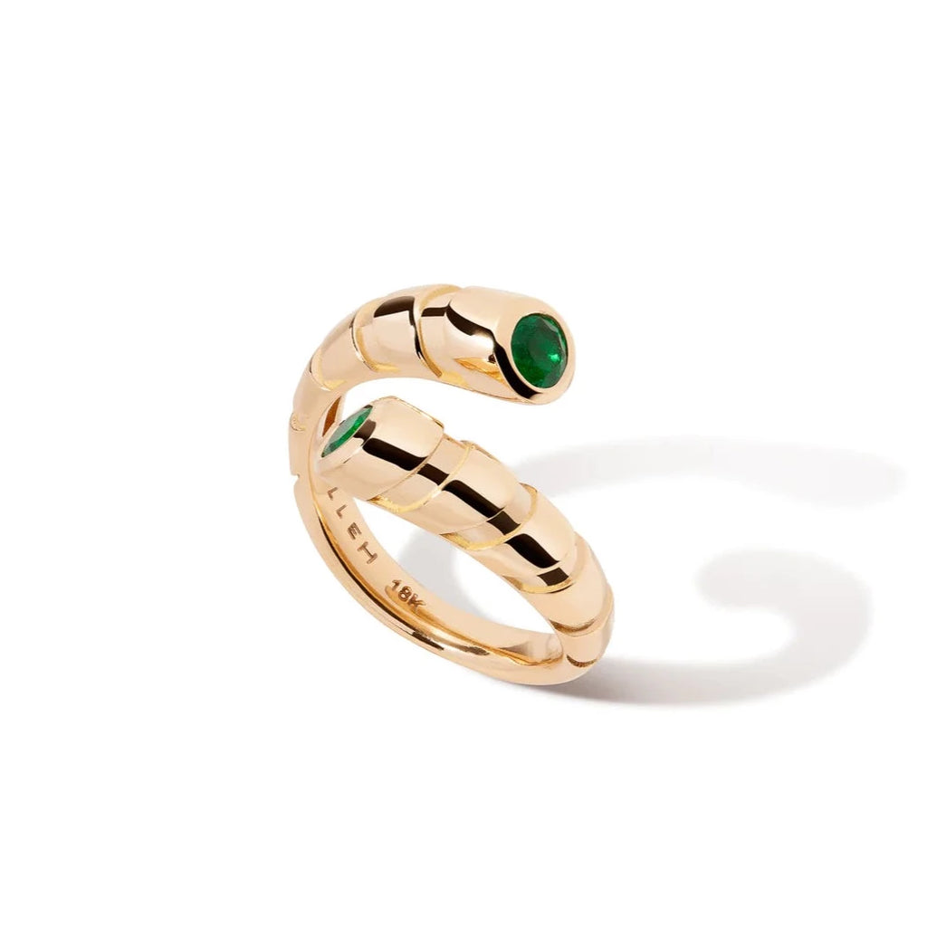 Emerald ByPass Ring