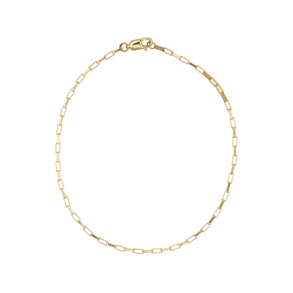 Paperlink Chain Anklet in Gold
