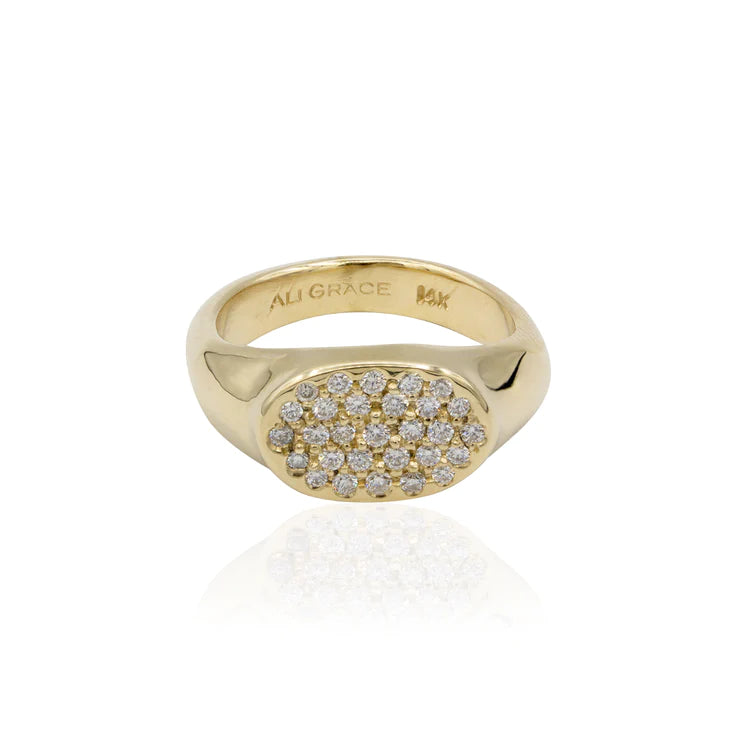 Majesty Diamonds MD160288-7.5 1.33 CTW Pave Diamond Mens Signet Ring  Wedding Band in 18K White Gold, Size 7.5 - Walmart.ca