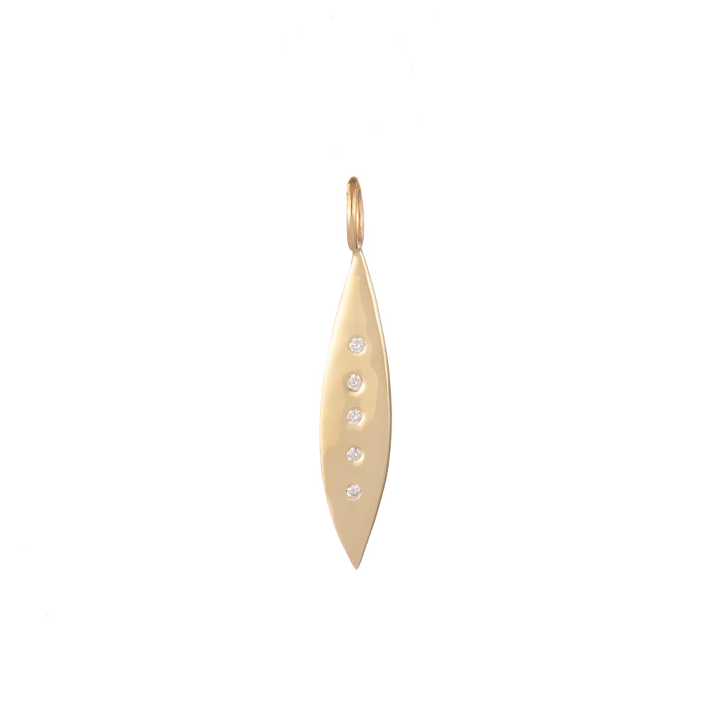 Large Pointed Gold & Diamond Charm
