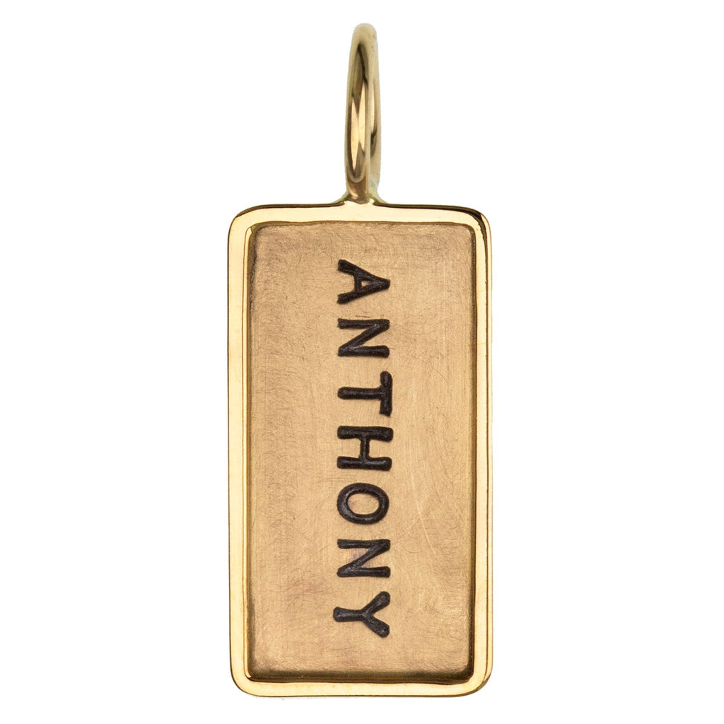 Gold Name And Date ID Tag