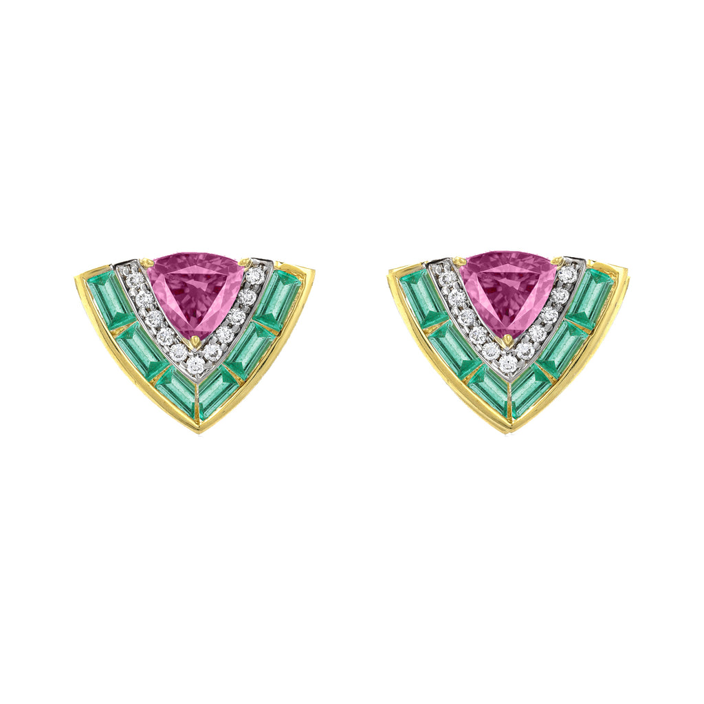 Trillion Stone Diamond Earrings