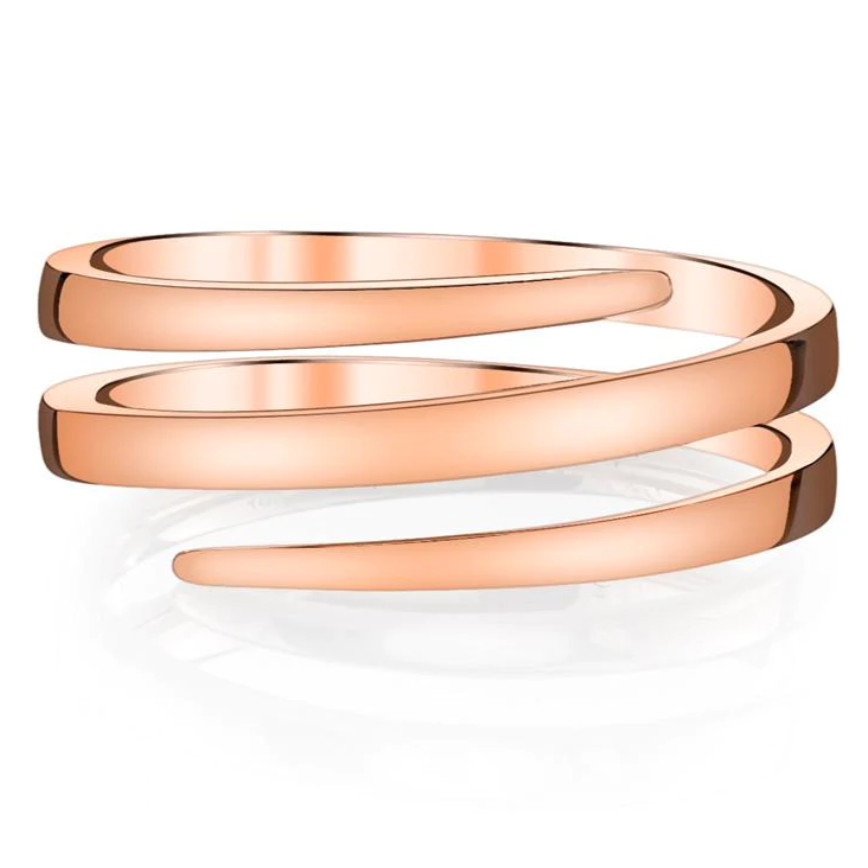 Three Coil Ring in Rose Gold